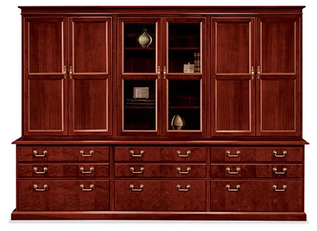 President executive wall unit created from storage components