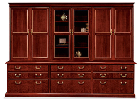    President executive wall unit created from storage components 