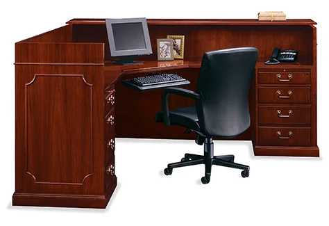President reception station with transaction counter and Stature seating