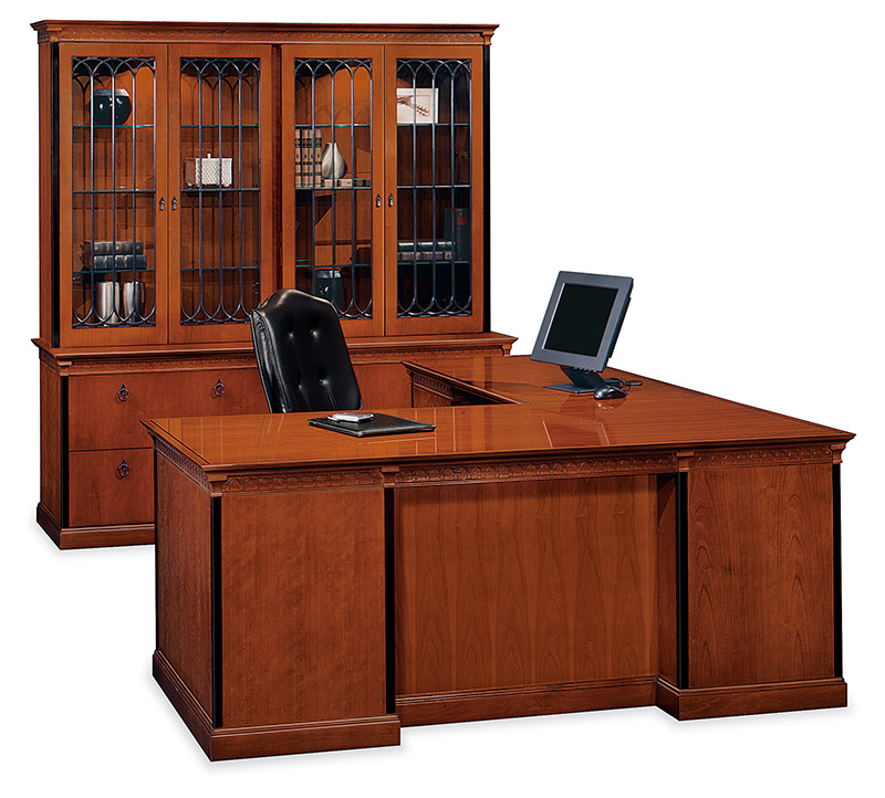    Innsbruck desk and storage with Clairmont executive seating 