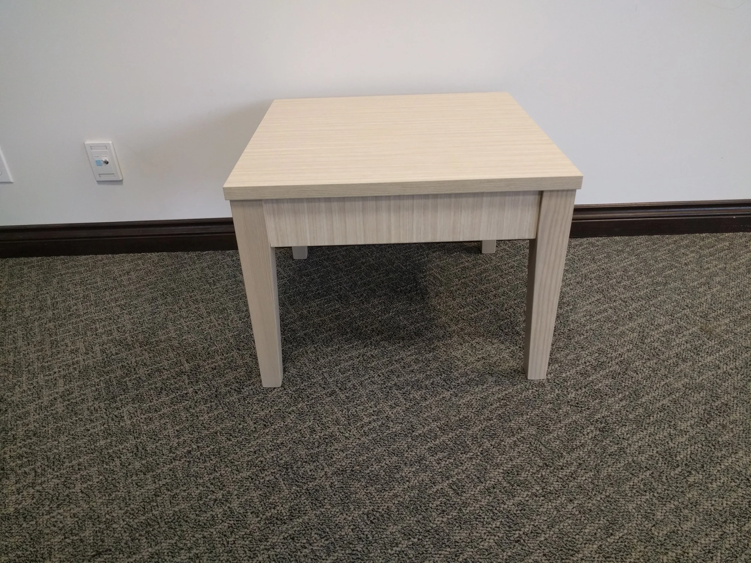 24" square cream occasional table - 2 available