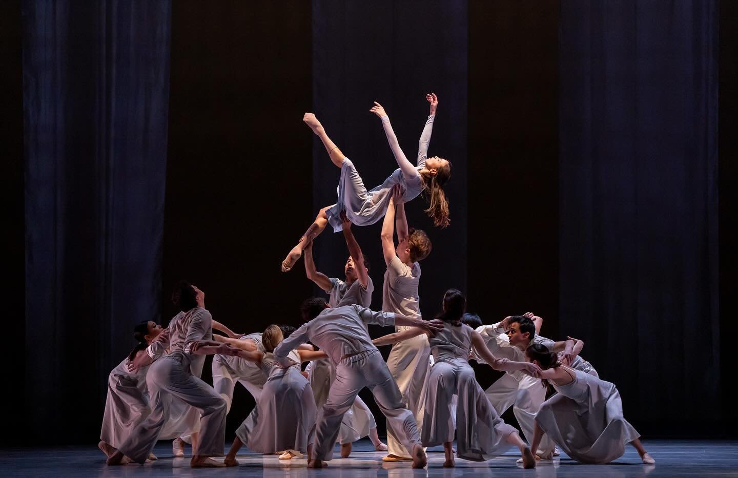 Another week of &bull;Hungry Ghosts&bull; in Studies in Blue @joffreyballet @lyricopera Chicago 

Photo Cheryl Mann @cherylmannphoto 
Music @jeremy_birchall_music