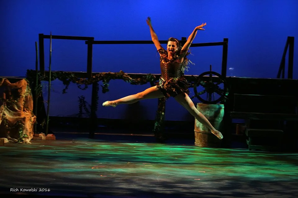 As Tinkerbell in the world premiere of Wendy's Shadow. Photo by Rich Kowalski.