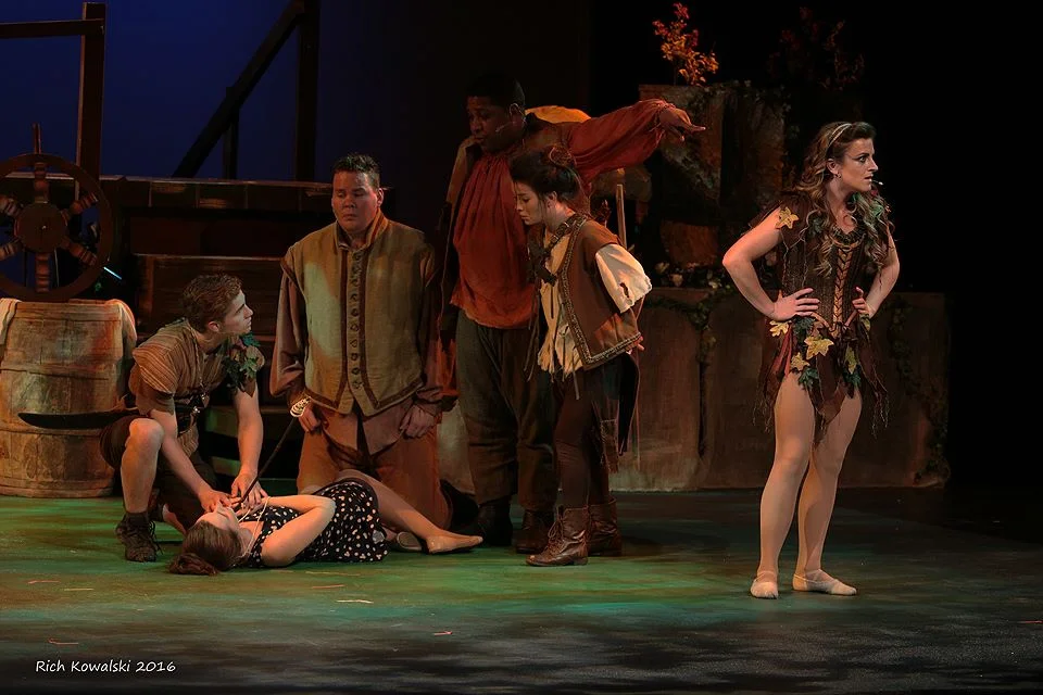 As Tinkerbell in the world premiere of Wendy's Shadow. Photo by Rich Kowalski.