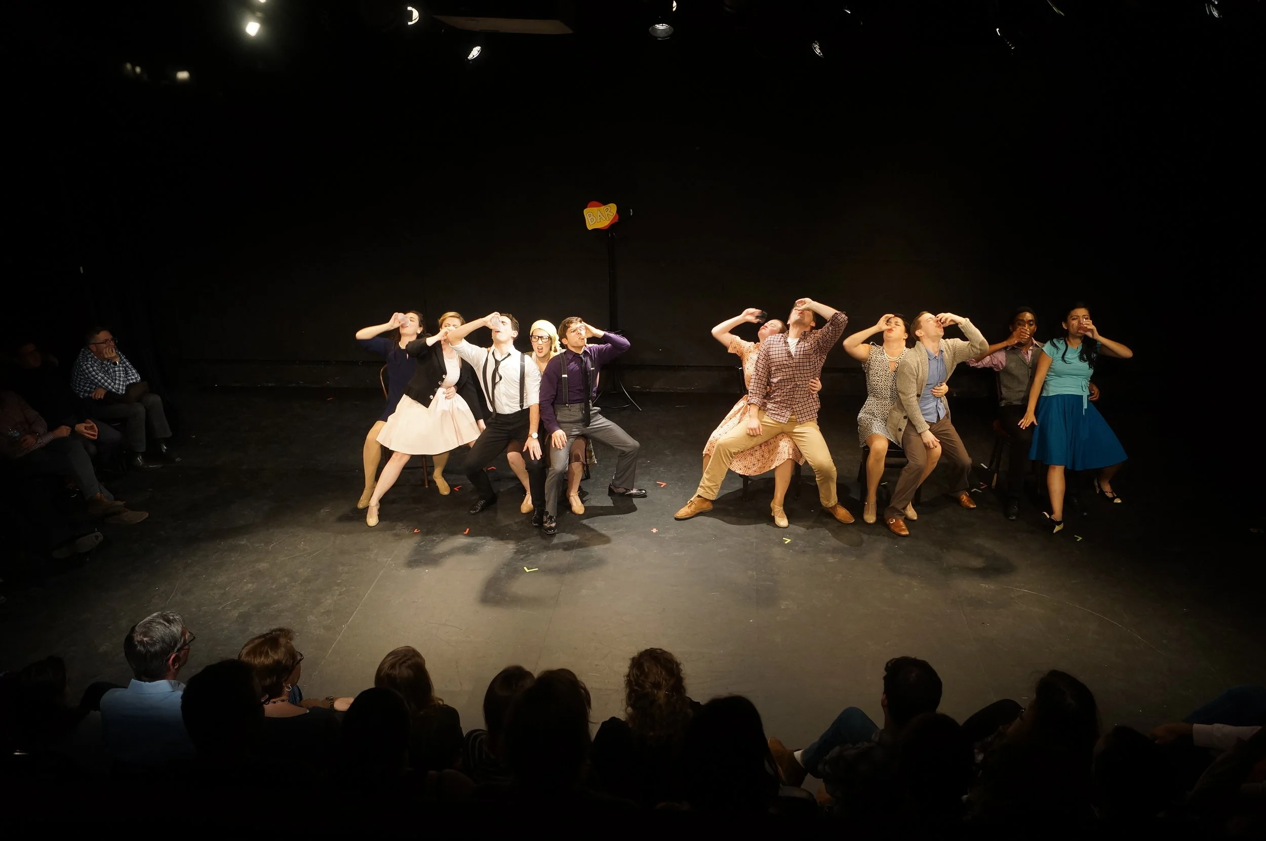 As The Director/Ensemble in the MuSE Festival's premiere production of Men With Money. Photo by Yui Kitamura.