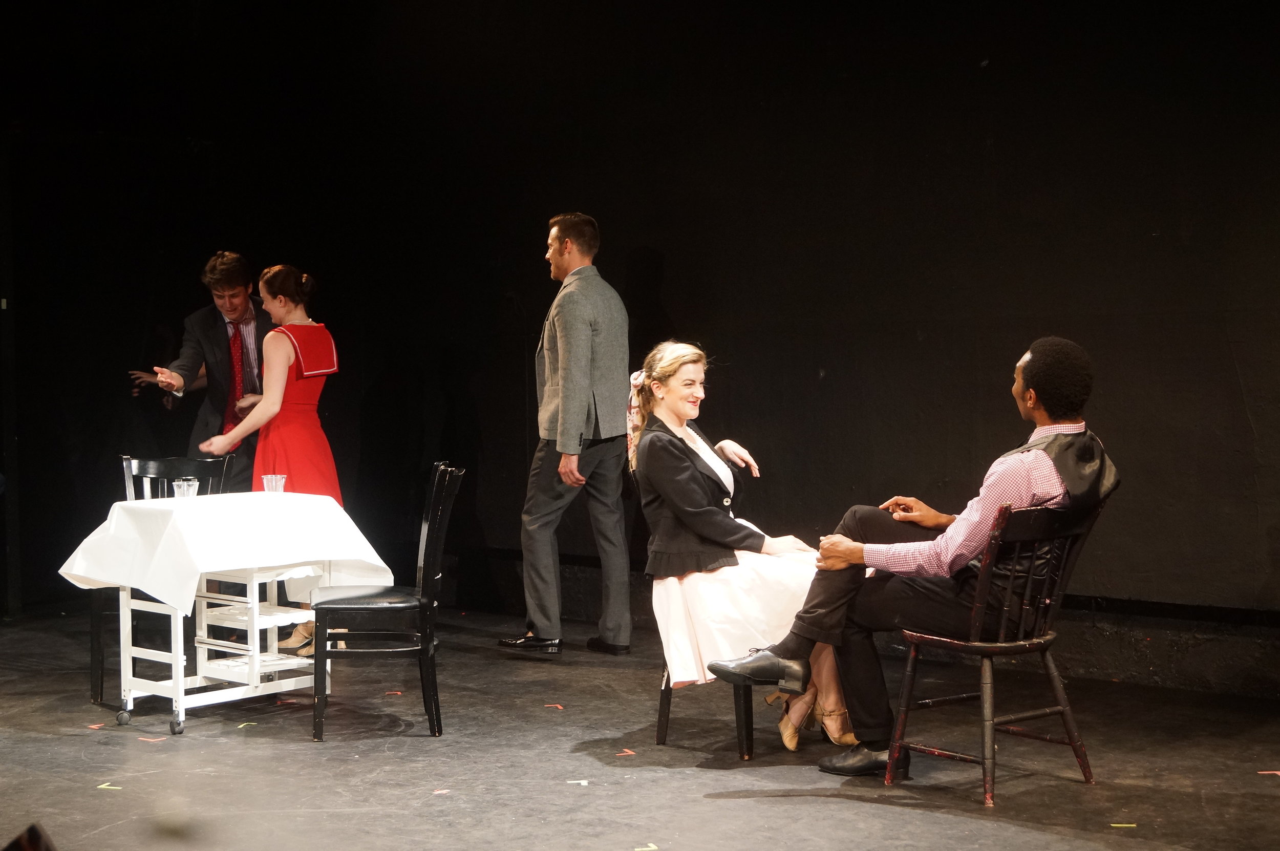 As The Director/Ensemble in the MuSE Festival's premiere production of Men With Money. Photo by Yui Kitamura.