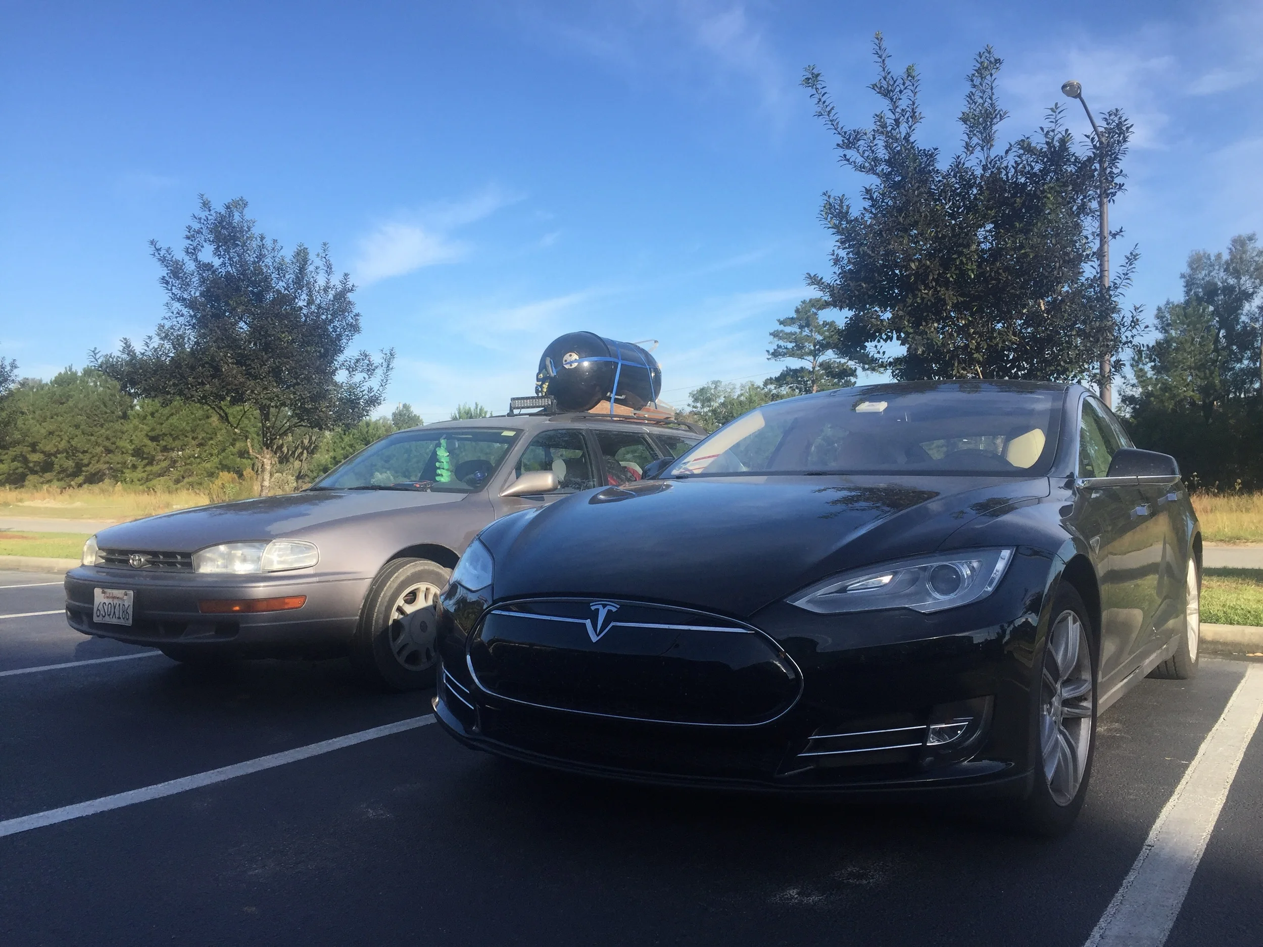 Two California cars meet in the South...