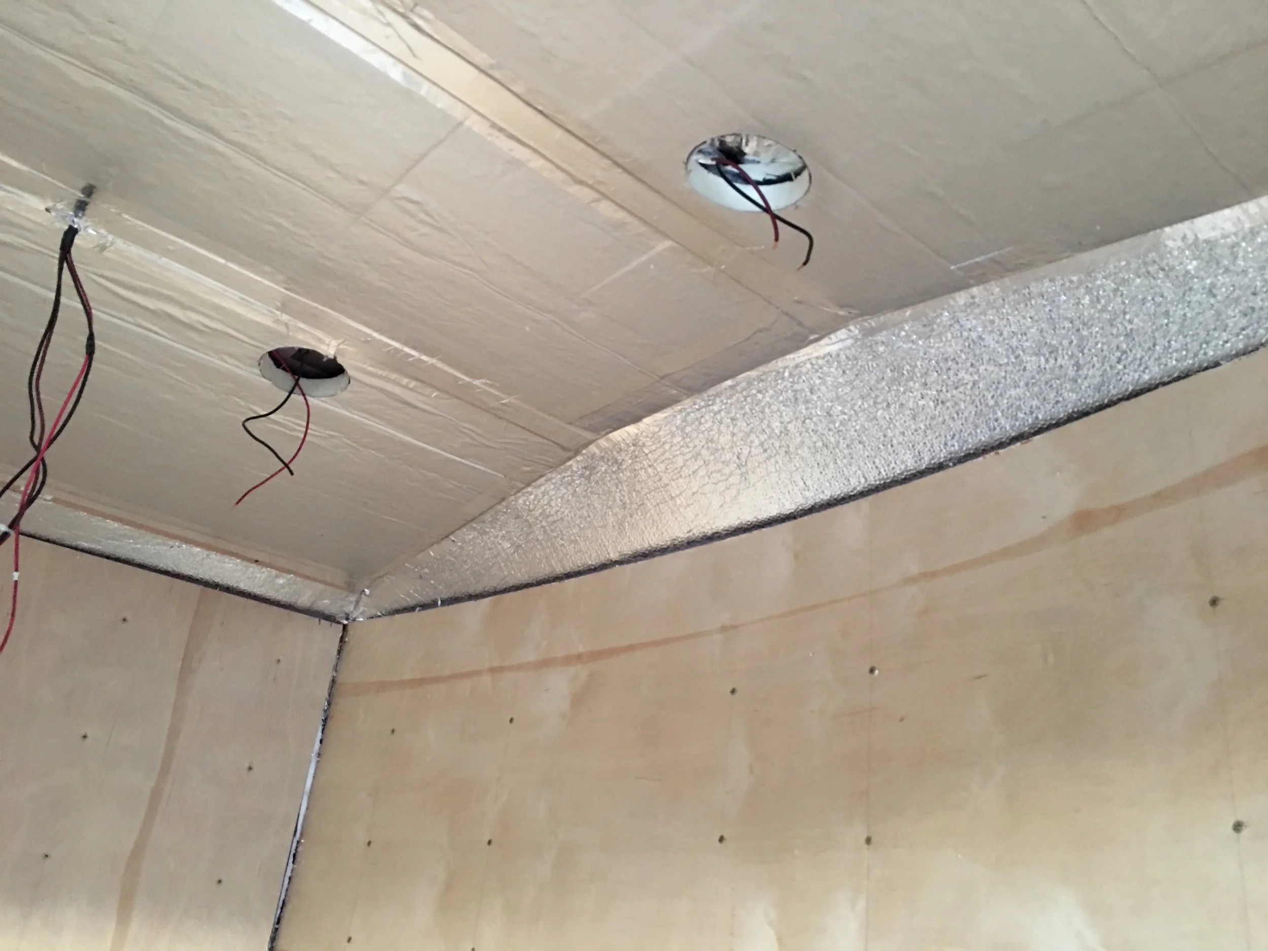 A combination of careful cutting and fist-hammering got the awkward curve pieces in place.