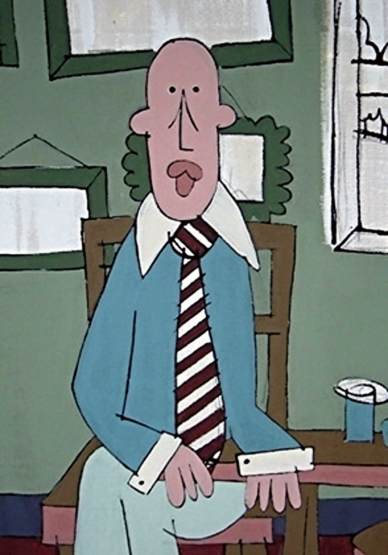 Bald Man, Striped Tie.JPG