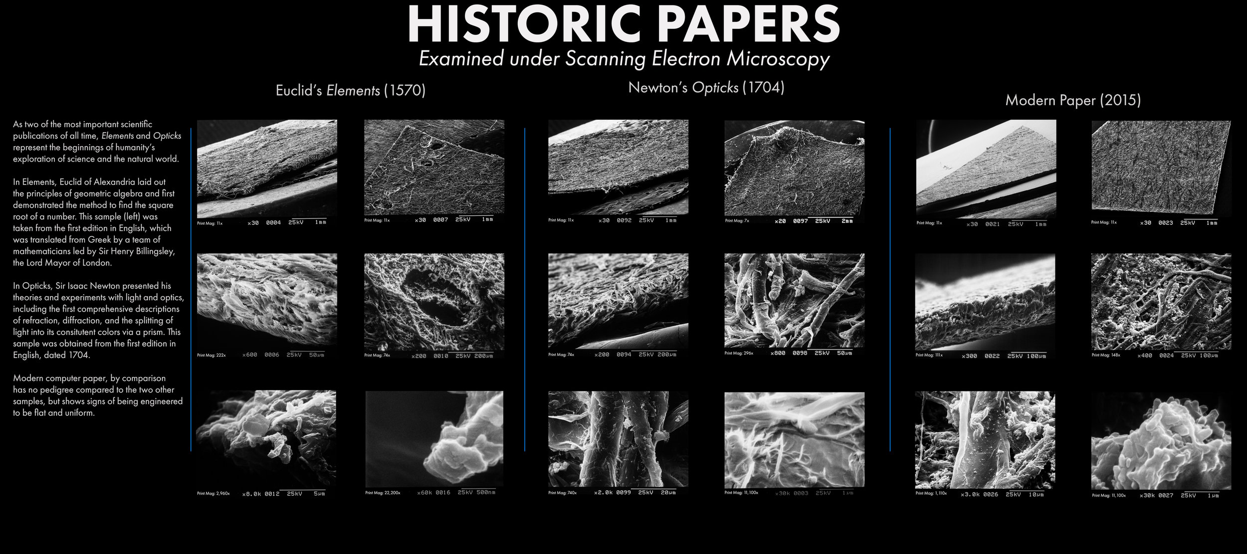 Poster layout, created for Scanning Electron Microscopy