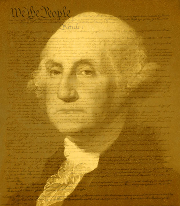 Pres. George Washington 12" x 15" Unframed Photo of Painting on U.S. Constitution Giclee Only $75 to $95 PLACE ORDER 