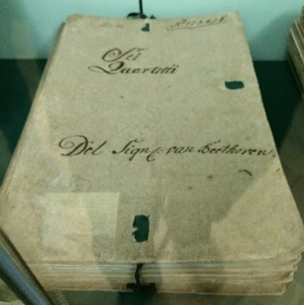 The original parts for Beethoven's string quartets op. 18—again, frustratingly closed!