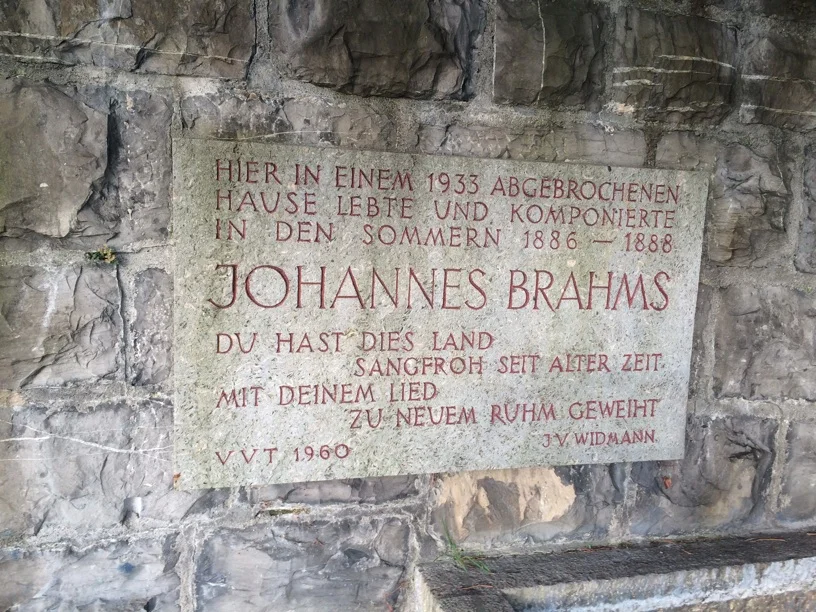 Brahms monument in Thun, Switzerland where he composed the German Requiem
