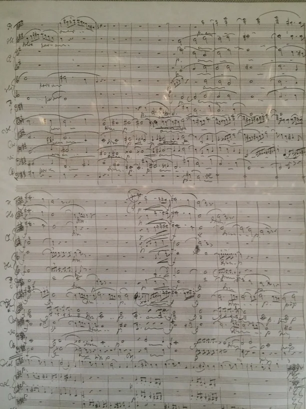 Manuscript page from Wagner's Siegfried Idyll, his birthday present to Cosima right after the birth of their third son Siegfried