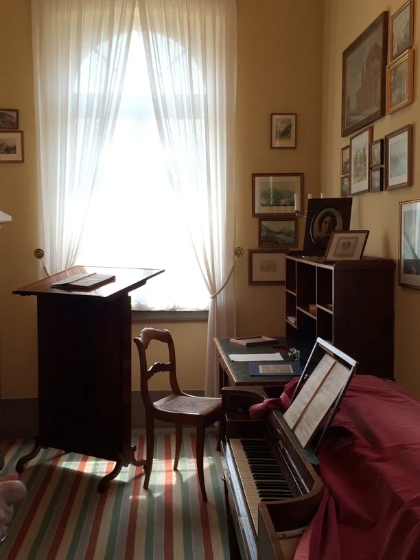Mendelssohn's study reconstructed from a sketch by Felix Moscheles