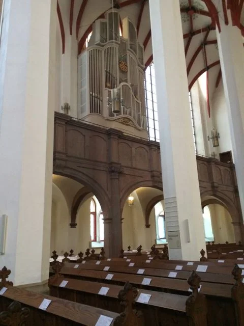 The beautiful Baroque organ in the side loft