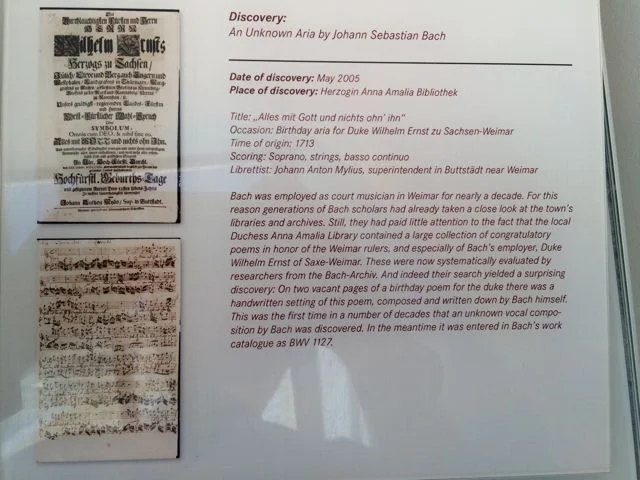 Recently discovered Bach aria lurking in the library of a Duchess in Weimar.