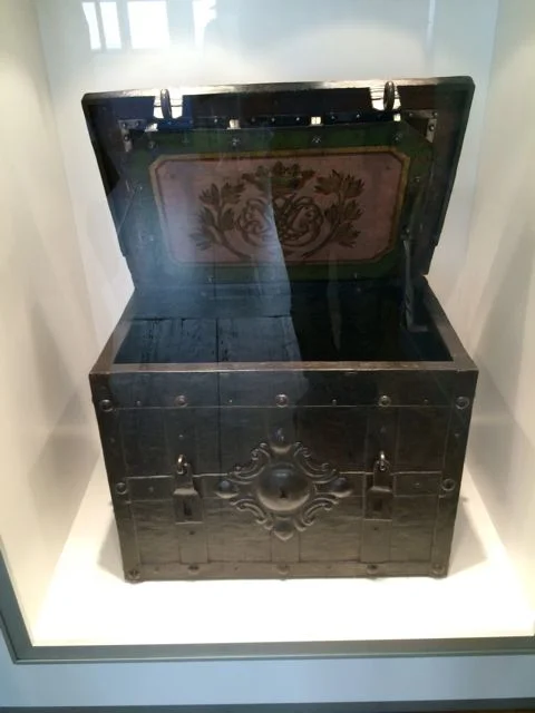 A true highlight of the museum—the recently discovered Bach chest with an 11 bolt locking system.