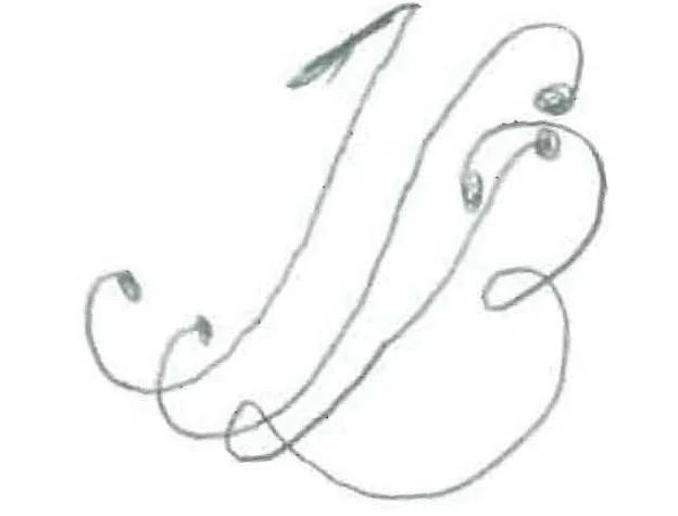 JSB stylized, slanted, and entwined. The reason Bach did this becomes clear later.