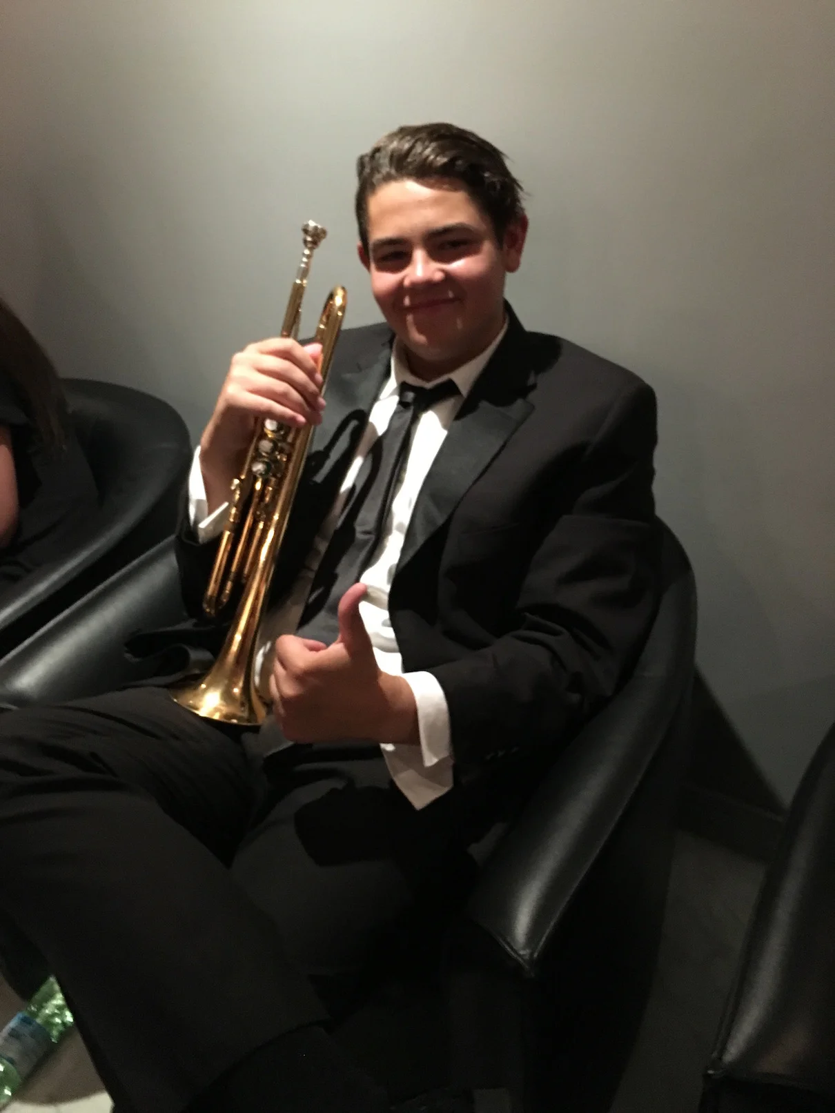 One of our trumpets preparing before our Cremona concert. The maturity and demeanor of the students made us all very proud. Their professionalism was evident to our audiences and all the Italians we encountered.