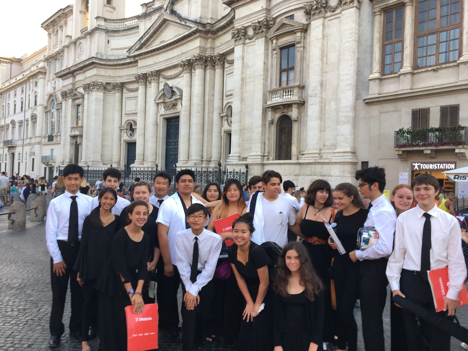A final celebratory picture with some of the gang in the Piazza Navona after the concert. These students already engage in so many interesting and world-building activities. I learned much about them during the tour. Several are headed off to colleges this fall. I don't think they will ever forget this experience.