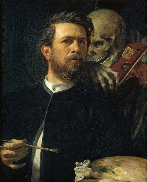 Arnold Boecklin "Self-Portrait with Death Playing the Fiddle"