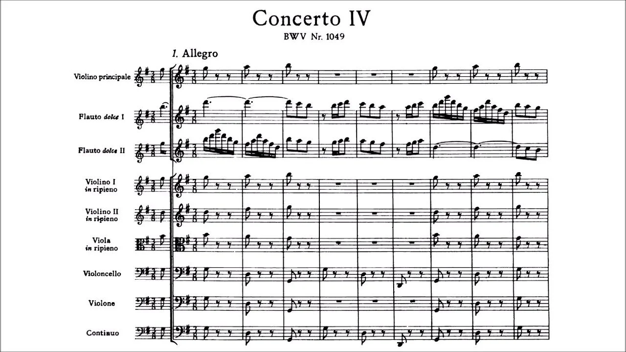 Classical Music I Adored As A Teenager 5—Bach Brandenburg Concerto 4