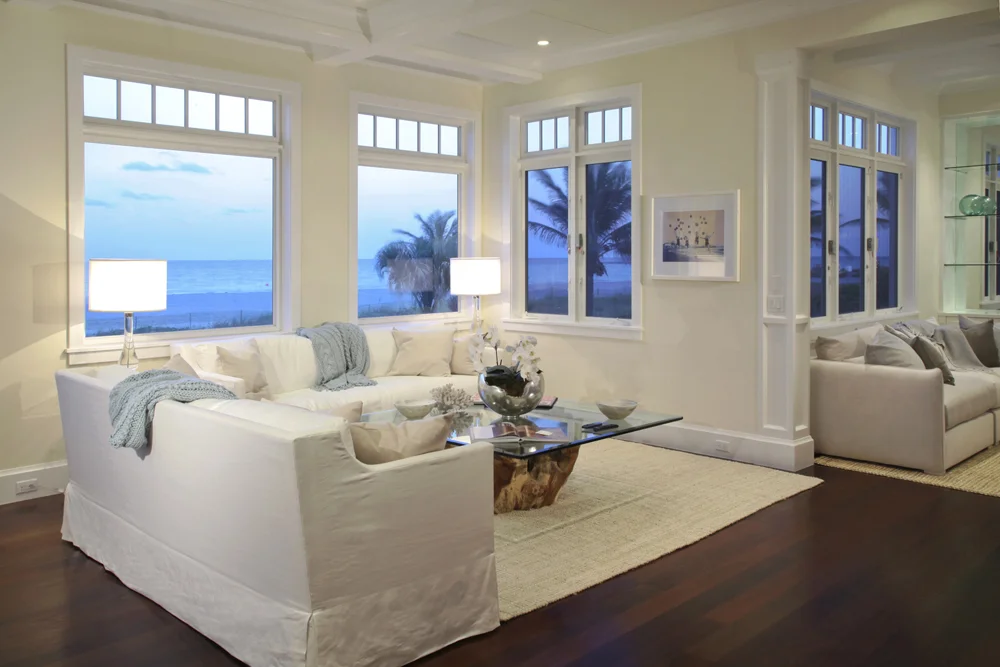 Living room at dusk