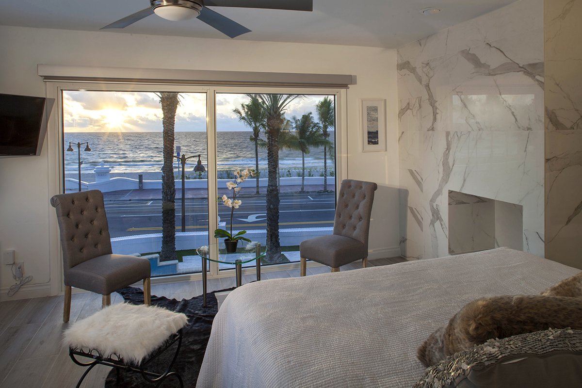 Wake up to the sun in this master bedroom