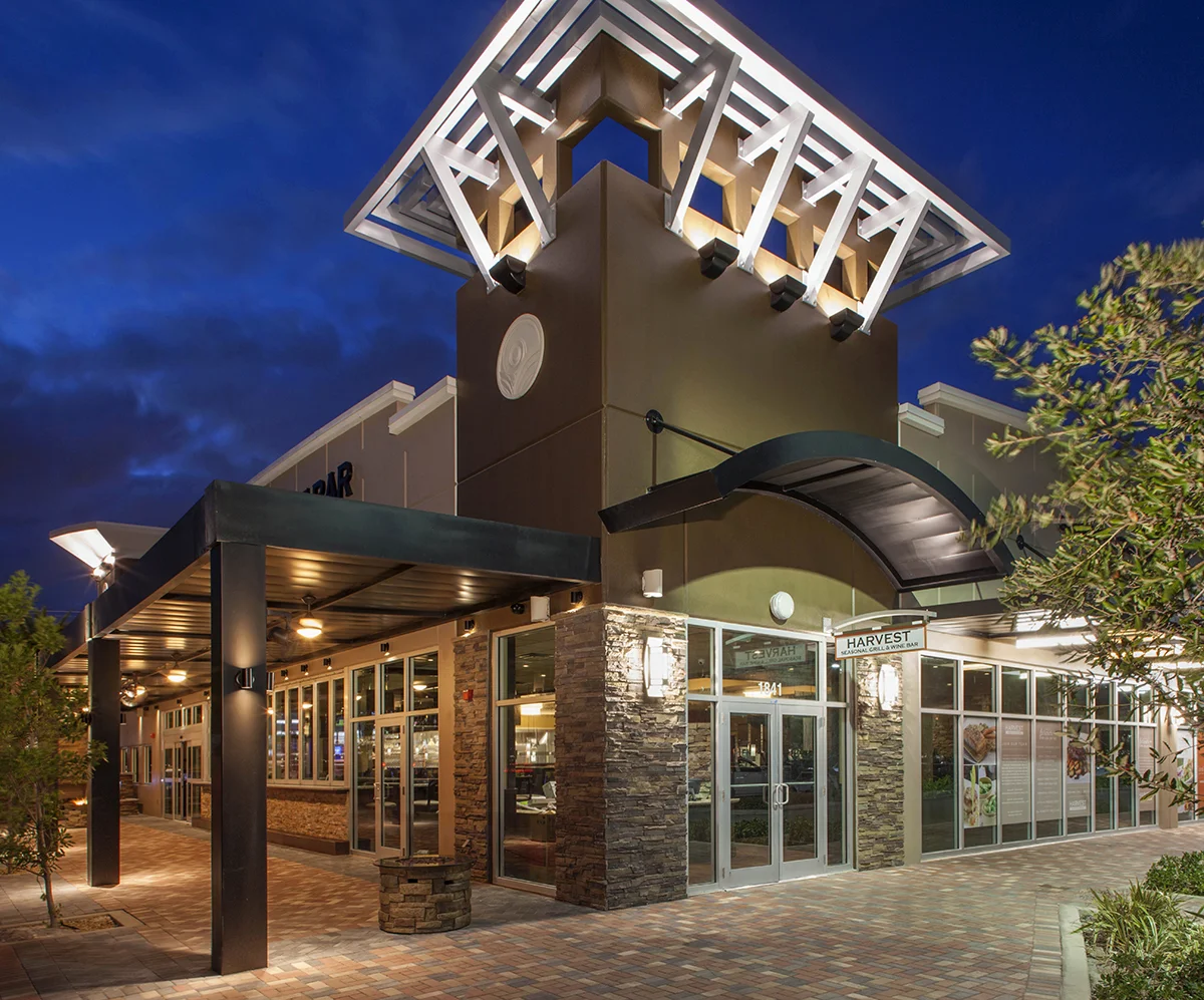 Exterior of Harvest Grill ready to open.