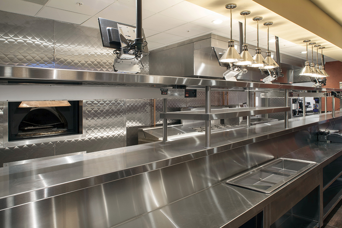 The new pristine kitchen ready for action.