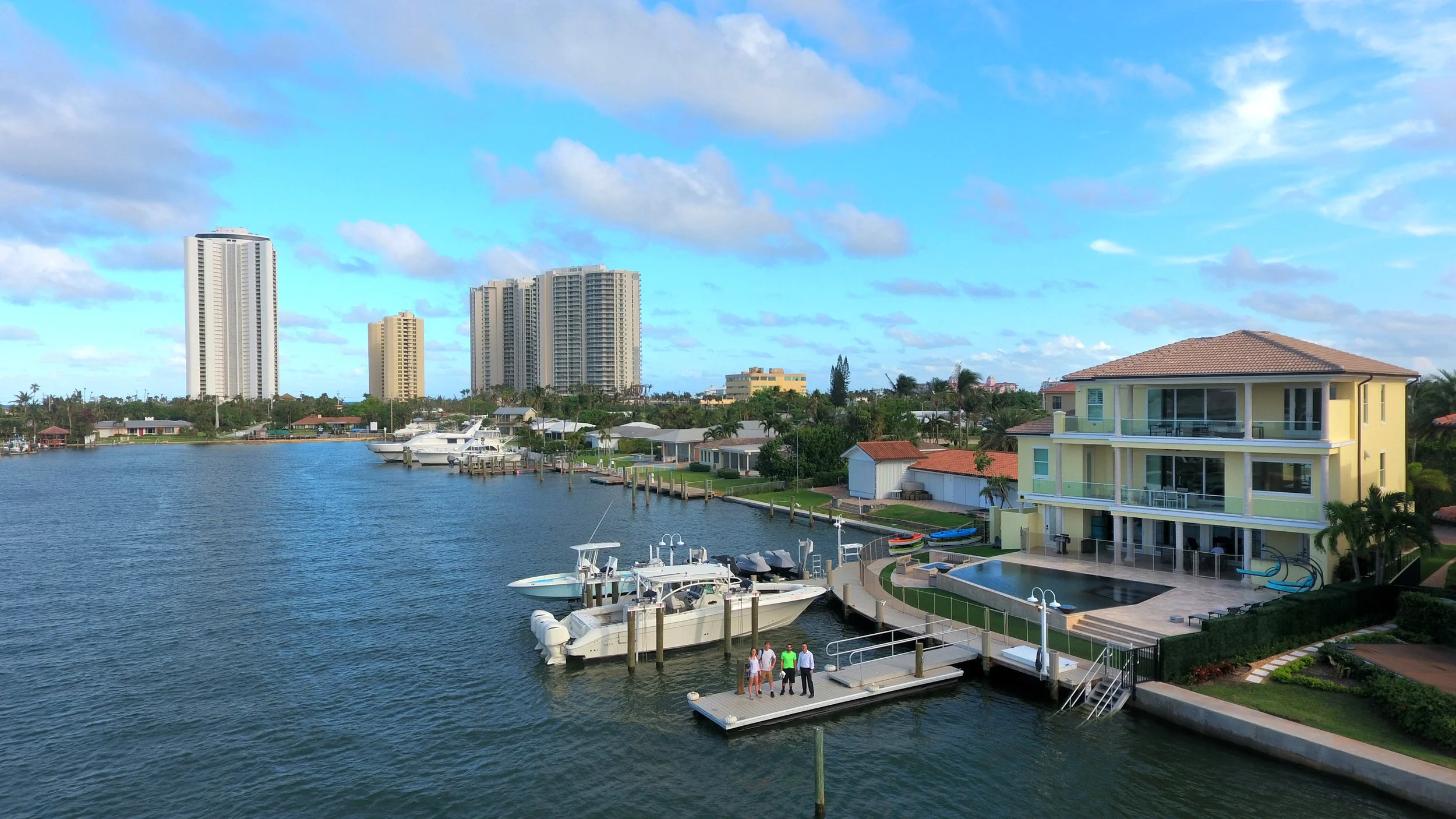 Aerial view of Singer Island residence
