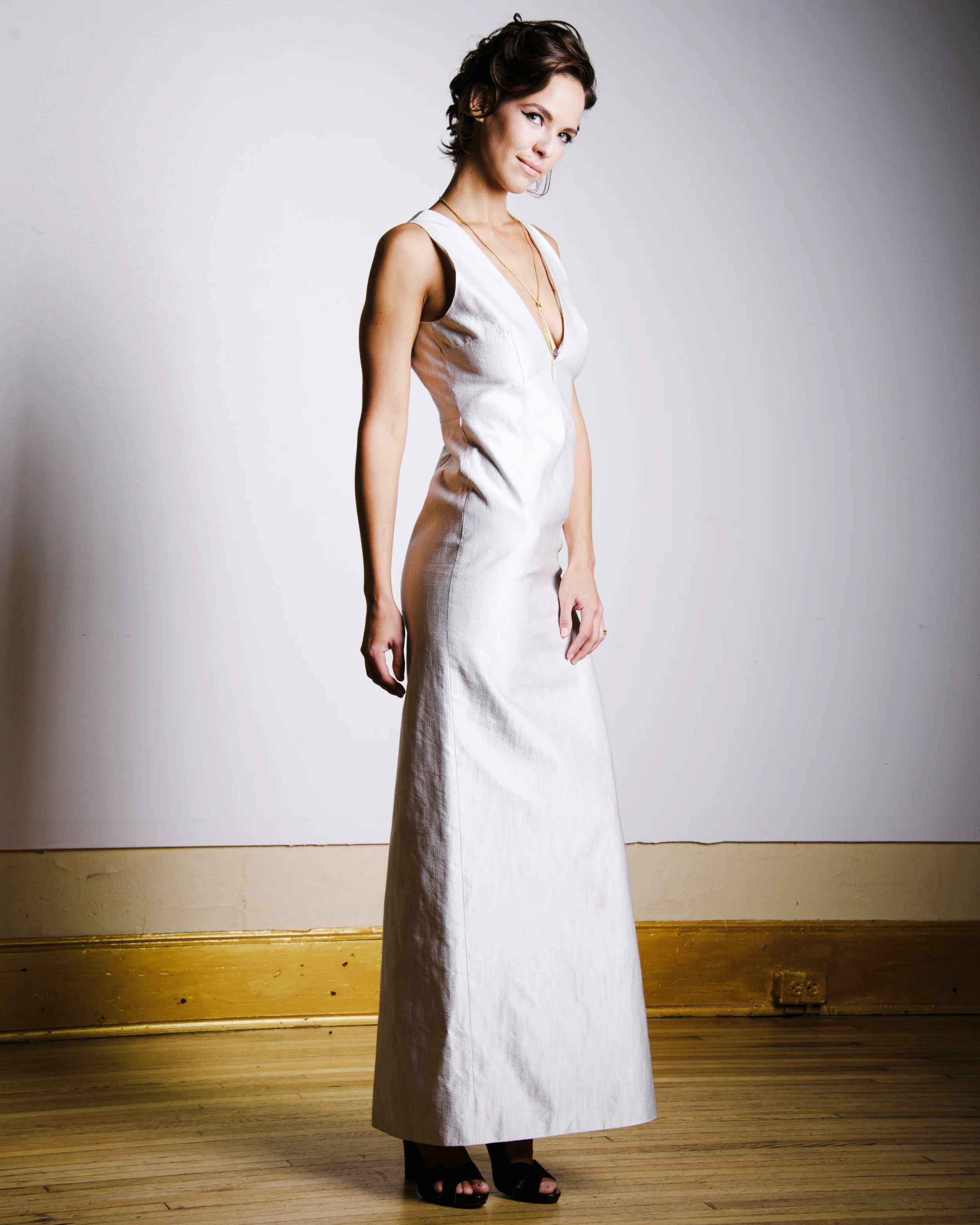 Sarah Johns wearing Angela Kim Designs - hair by Jenna Wilson of Love, Daisy - makeup by Daneille Southcott
