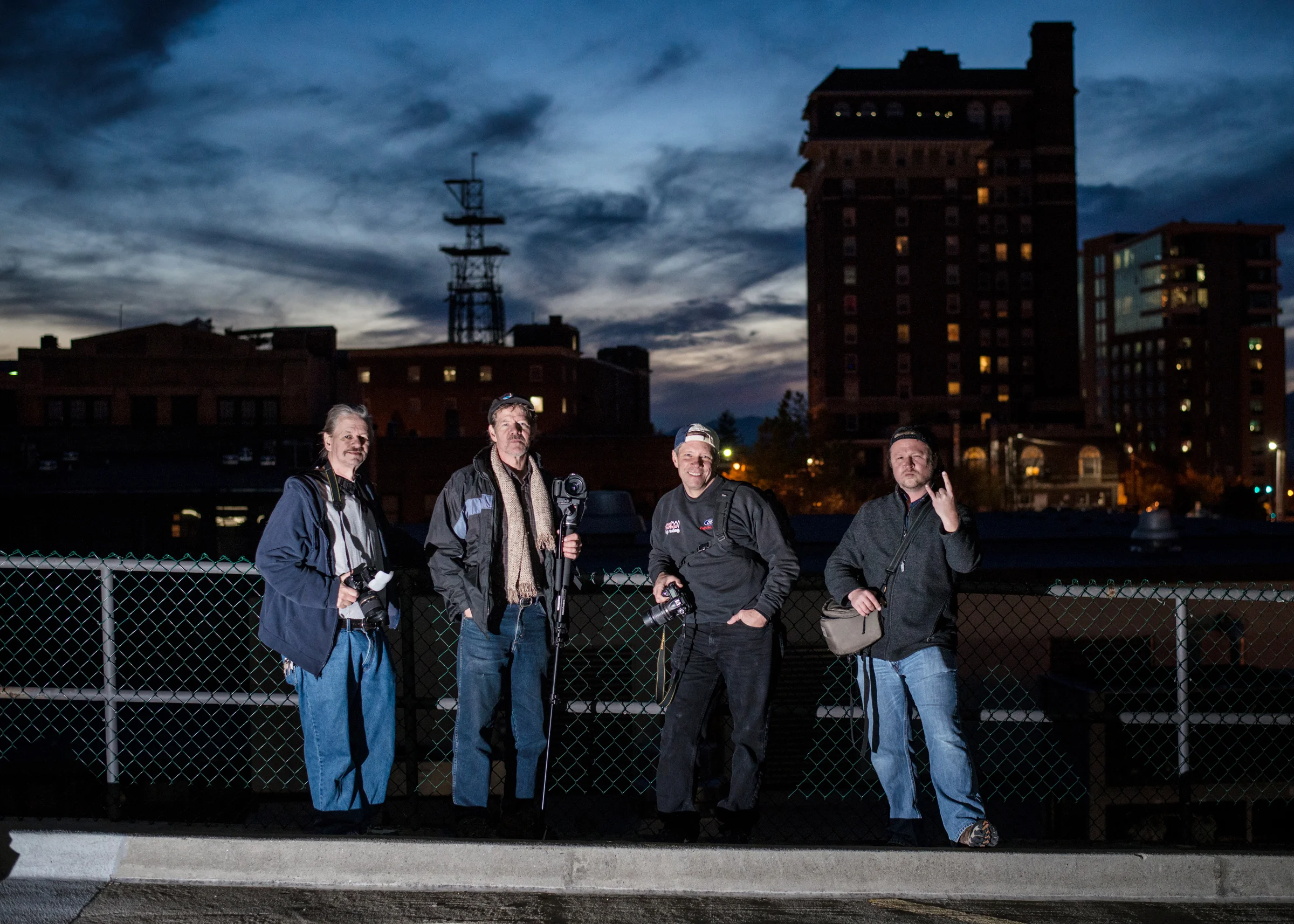 The very first Fash-Mob 2014. Tommy Propest, Scott Duncan, Craig Burgwardt, and myself. 