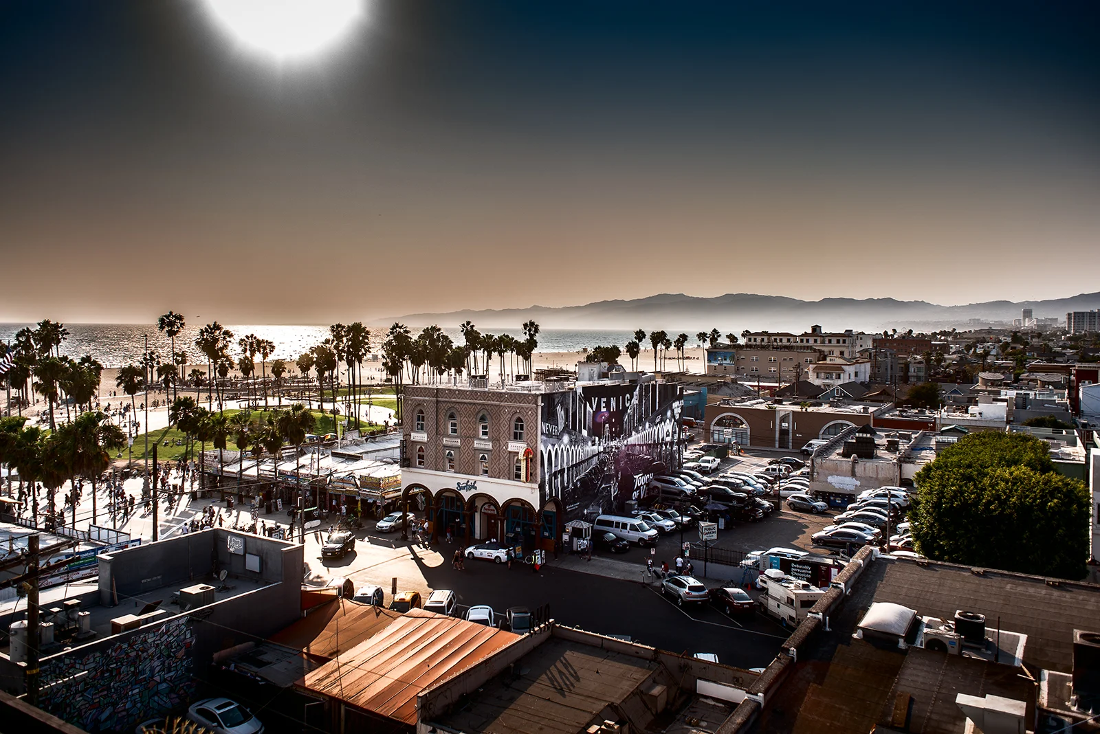 Tricked out photo of Venice from High Rooftop Lounge. 