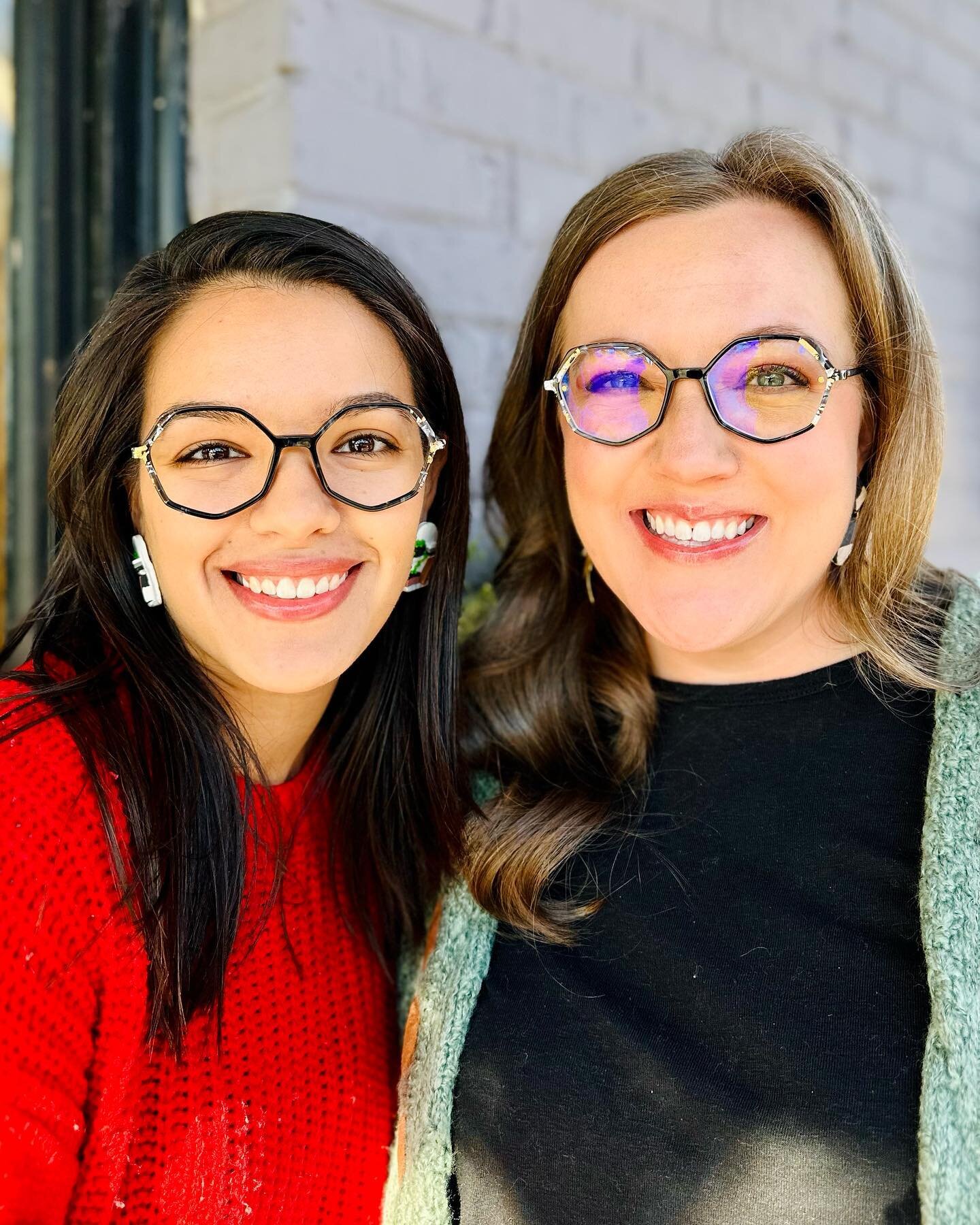 We are absolutely obsessed when our patients fall in love with the frames we are wearing! This lovely patient is twinning with our Jen, wearing @cocosongeyewearusa &amp; she added a magnetic clip-on to meet her every day needs. Thank you for choosing