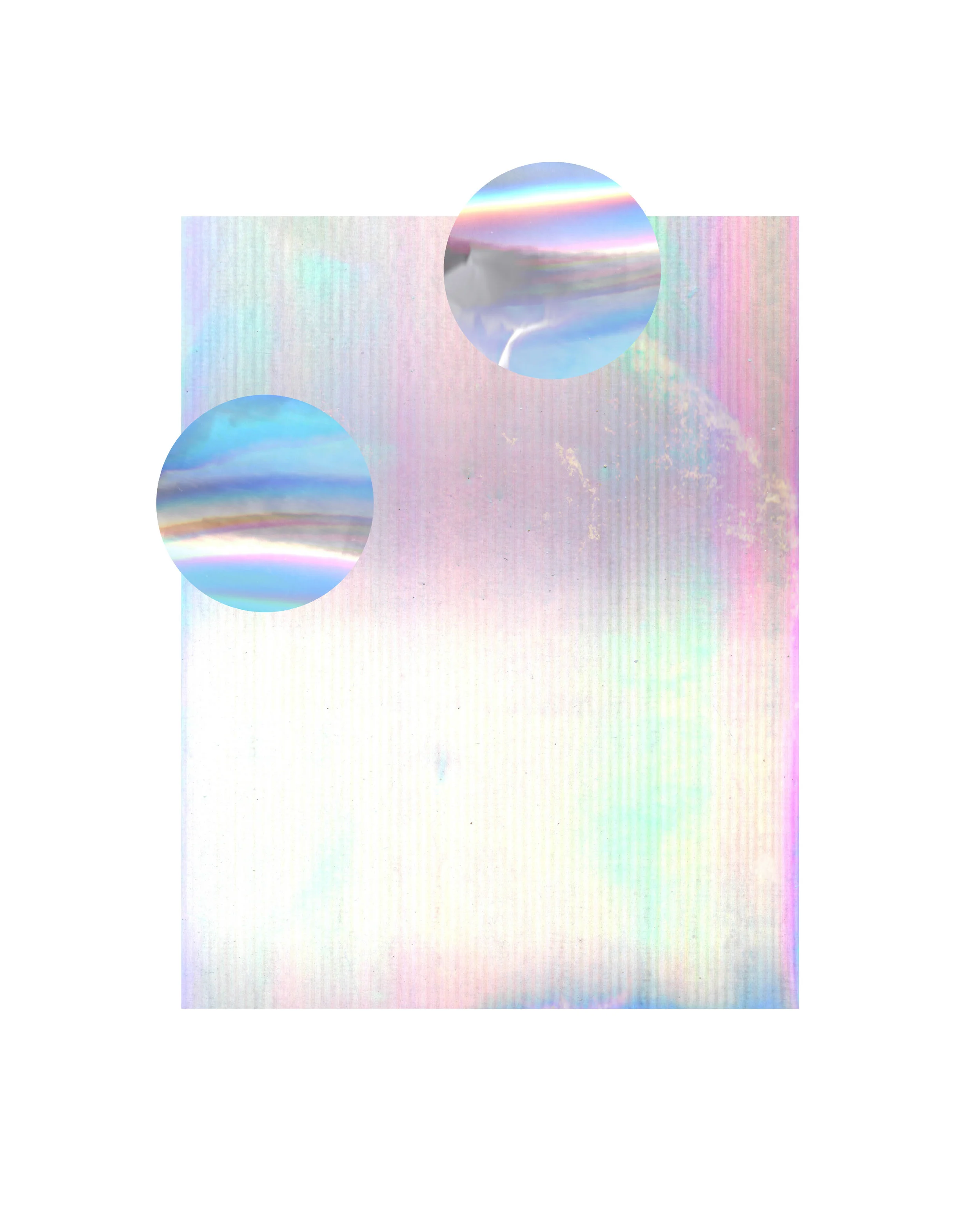 glimmer 16”x20” digital, 2019 iridescent foil, crumpled paper