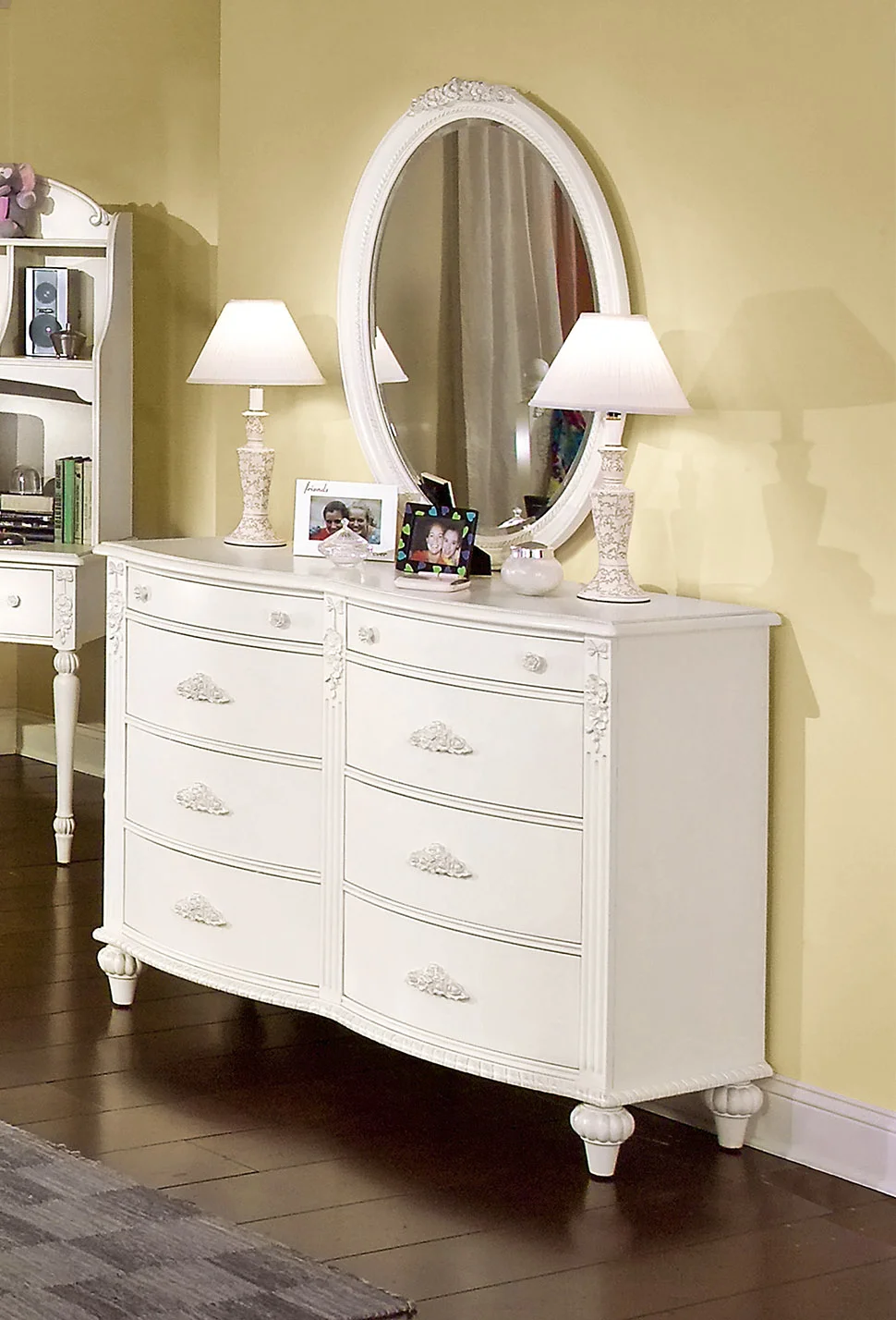 Dresser and mirror