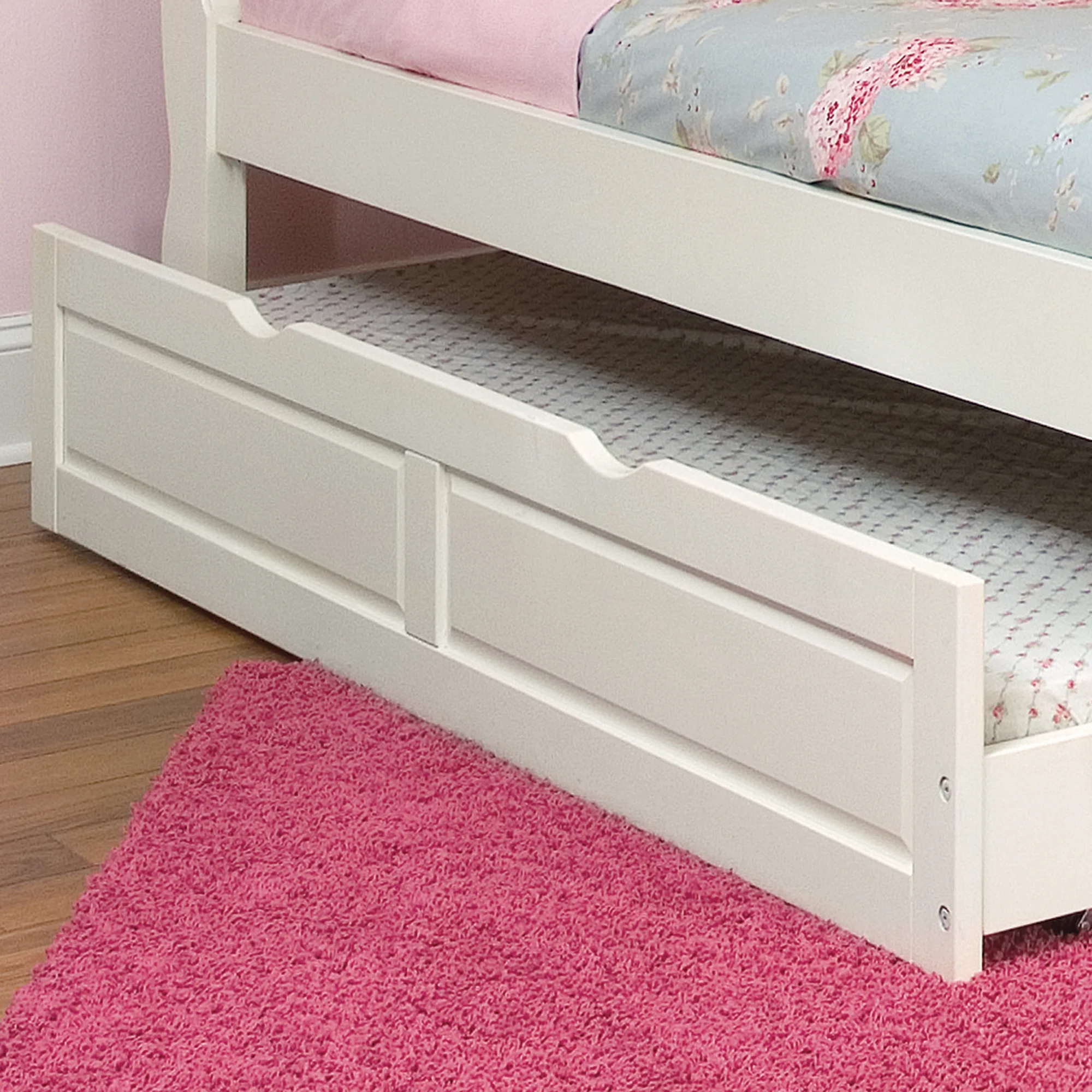 Trundle unit for extra sleeping space or storage