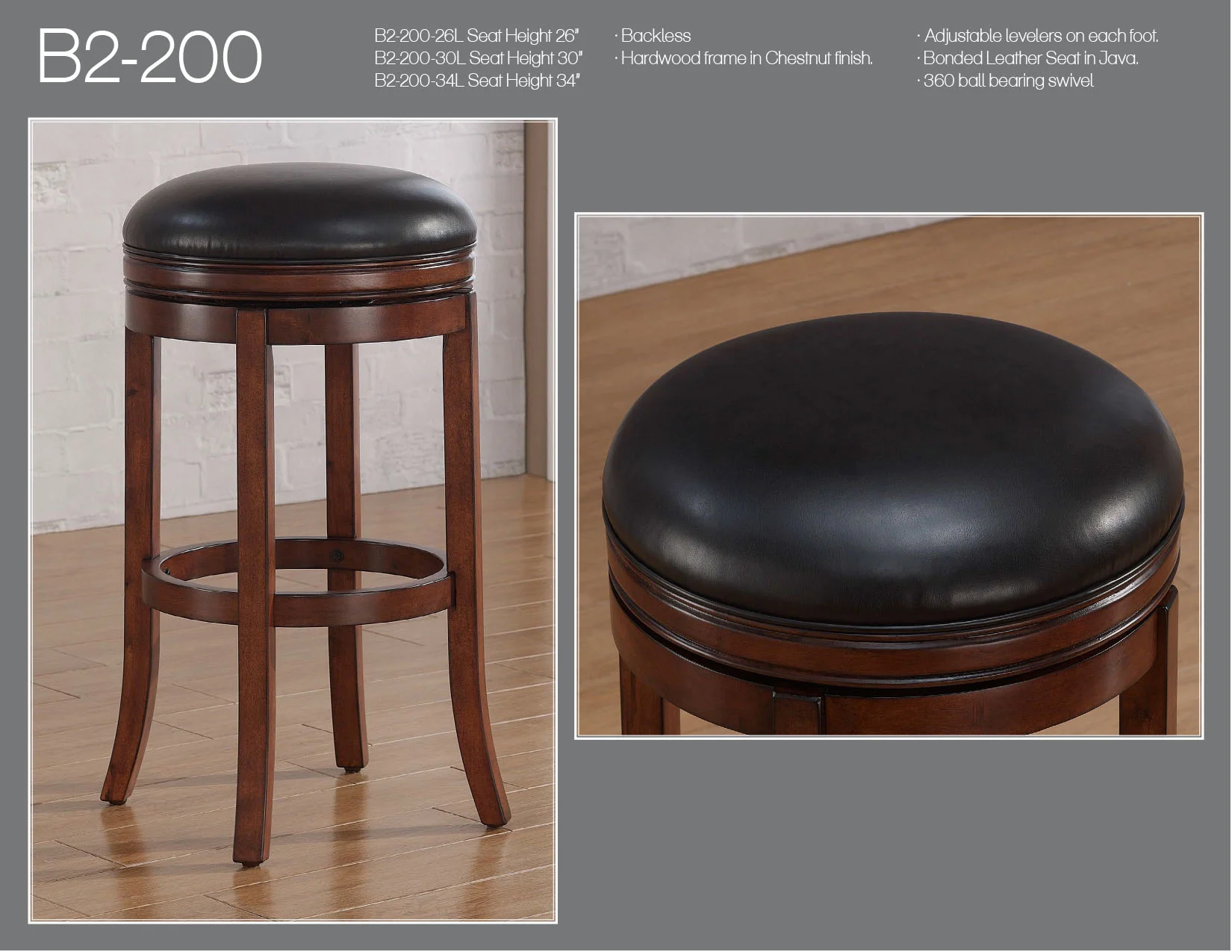 B2-200 26" Height, 30" Height, 34" Height