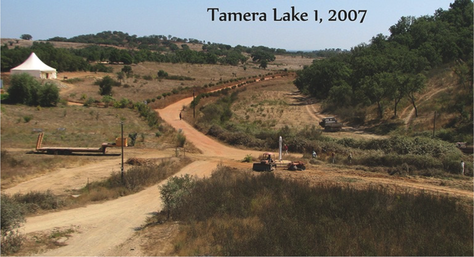 Tamera, Portugal, 2007 - before water holding landscape design