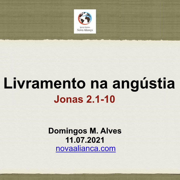 Livramento na angústia - Jonas 2.1-10