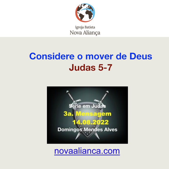 Considere o mover de Deus - Judas 5-7