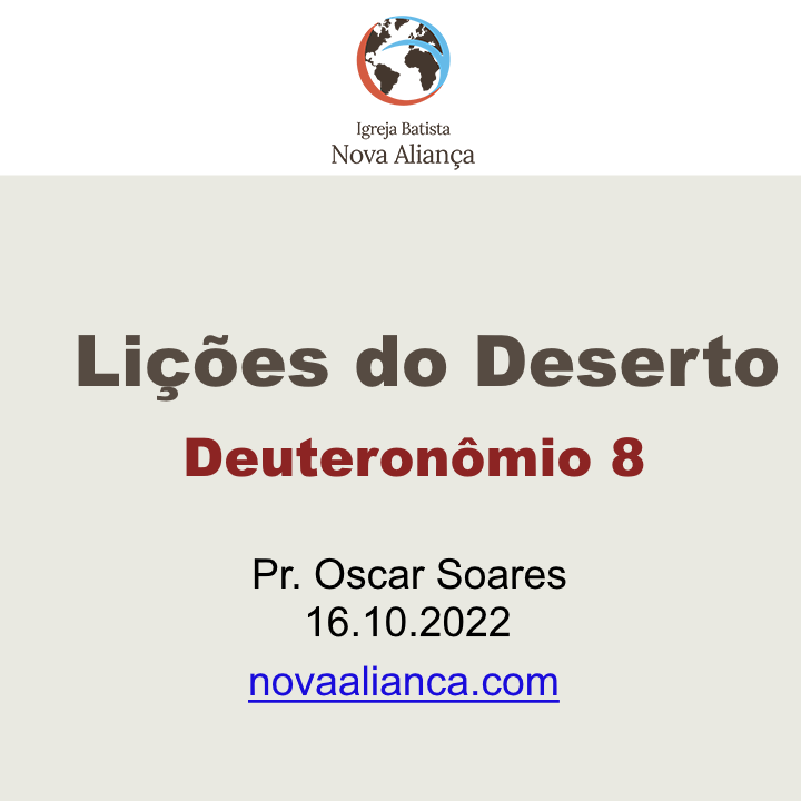 Lições do Deserto - Deuteronômio 8