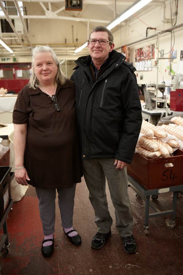  Sheila (Pointe Shoe Finisher) &amp; Philip Goodman (Chargehand) met on their first day work at Freed, forty years ago, and have been together ever since. 