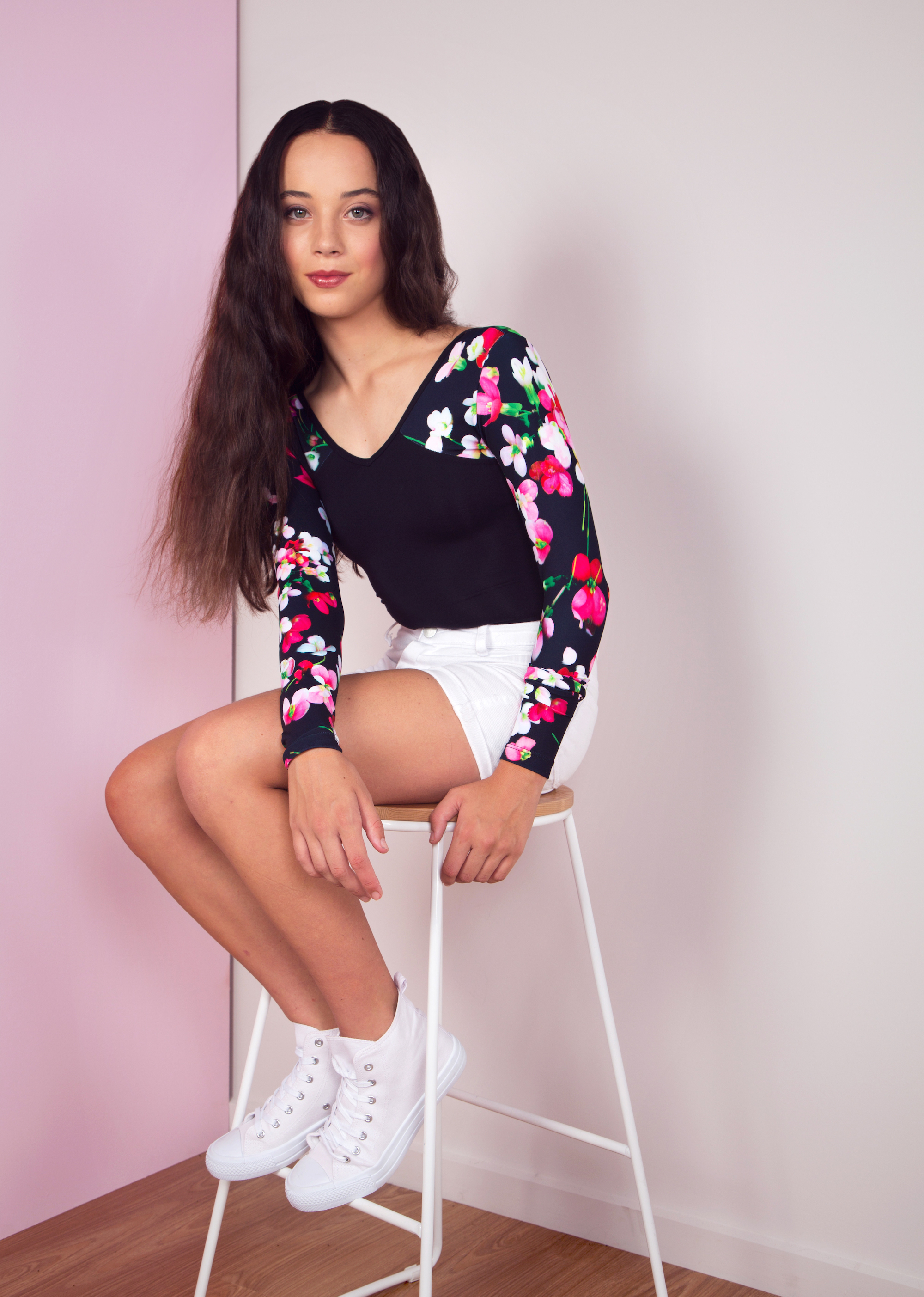 2016 Energetiks Model Search Winner Ella wears the Oriental Bloom Sophie Leotard
