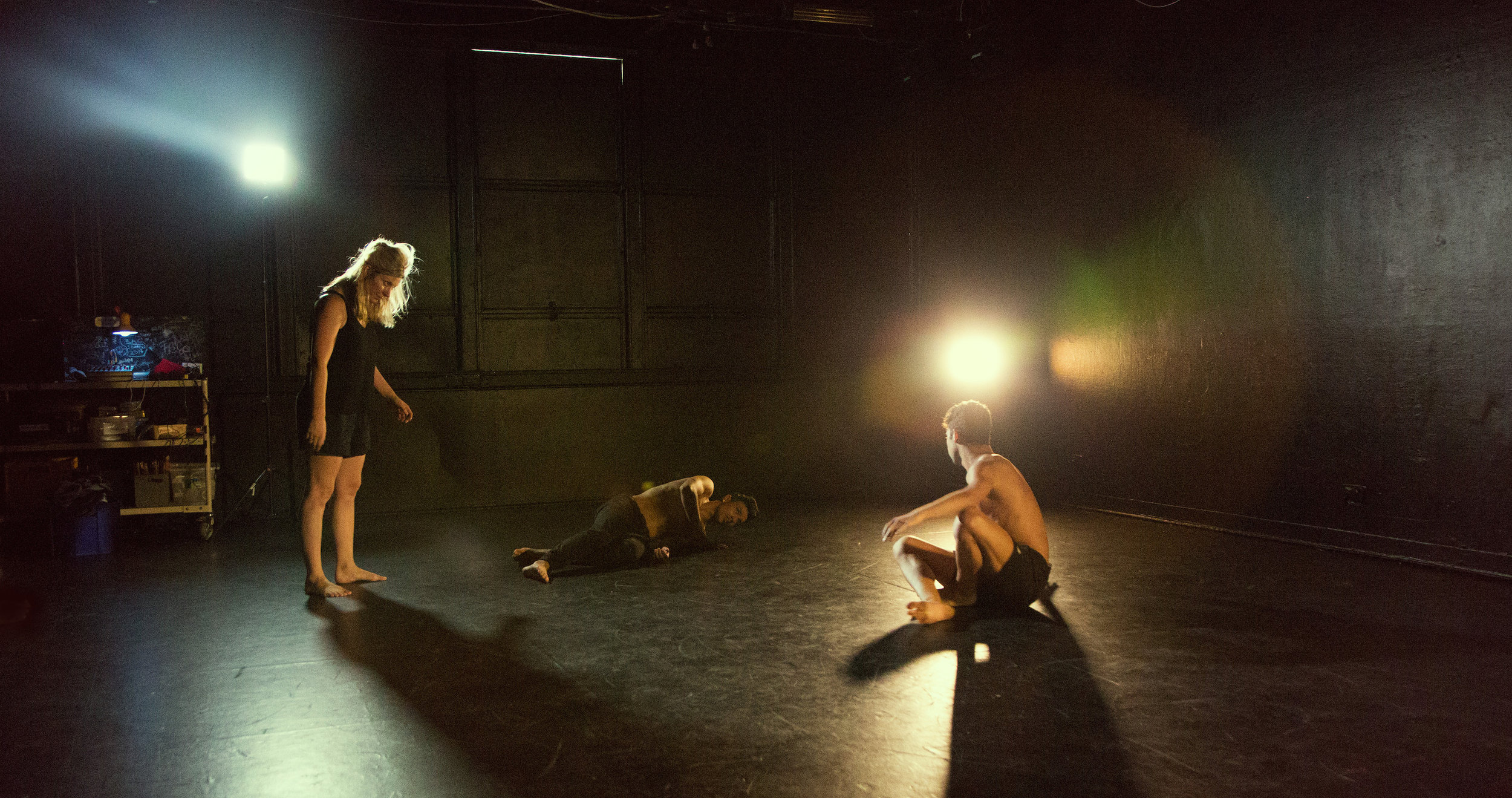 Sarah Boulter (Left) during the rehearsal process with the Dream Dance Company in Sydney 