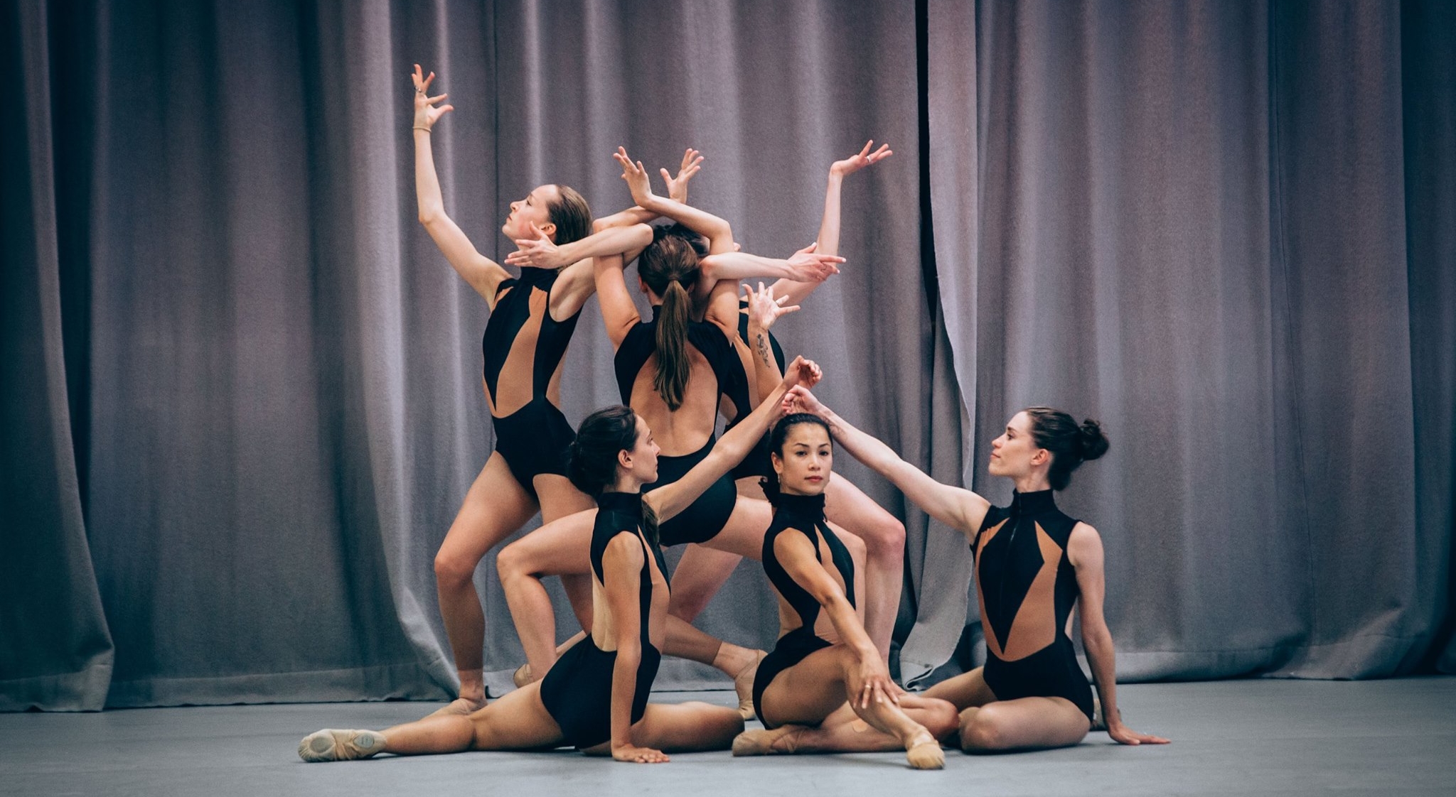 The Australian Ballet dancers rehearsing Squander and Glory. Photography Kate Longley
