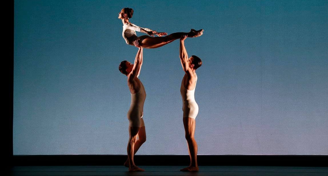 Jarryd Madden, Amber Scott and Richard House in David Bintley's Faster. Photography Jeff Busby