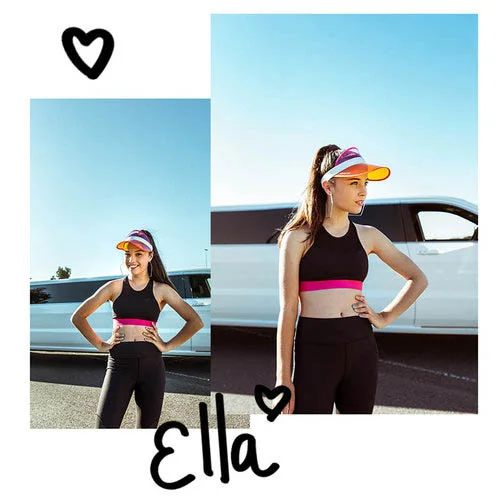 Ella wears the Chanel Crop and Aria Legging